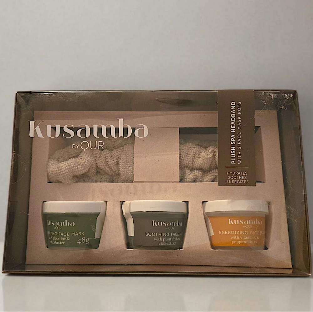 Kusamba by QUR – Face Mask Gift Set w/ Headband | NIB